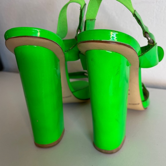 christopher kane neon green block heels - Picture 6 of 7